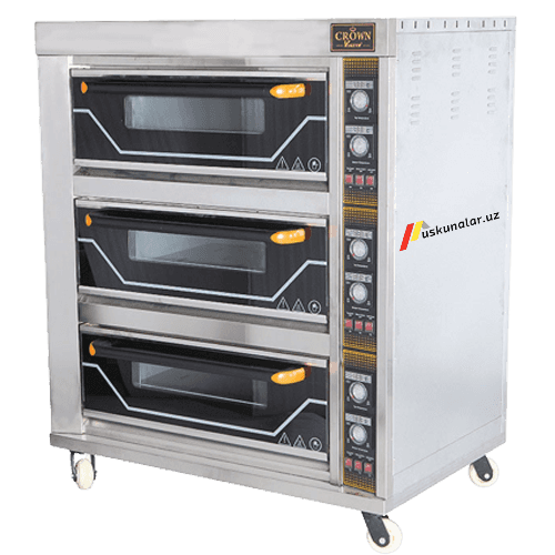 Electric oven 3 decks 6 trays