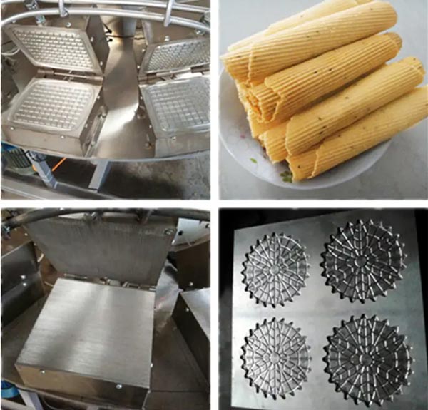 Cone waffle making machine for ice cream 25 kg / h
