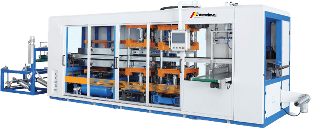 To'liq avtomatik bir martalik konteynerlar ishlab chiqarish uskunasi US-DH520-3