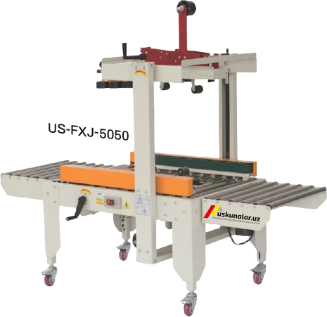 Karton korobka ustki va pastki qismini skotchlovchi uskuna US-FXJ-6050