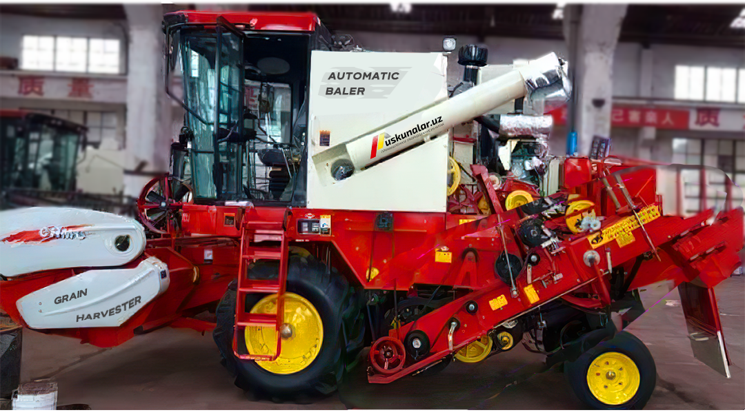 Donli ekinlarni yig'ish uchun kombayn (somonni press qiluvchi) US-4LZ-8B1
