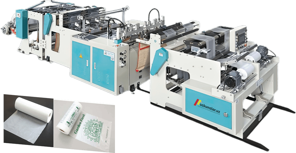 Polietilen rulonli paket ishlab chiqarish uskunasi US-XJBXJ-460*2