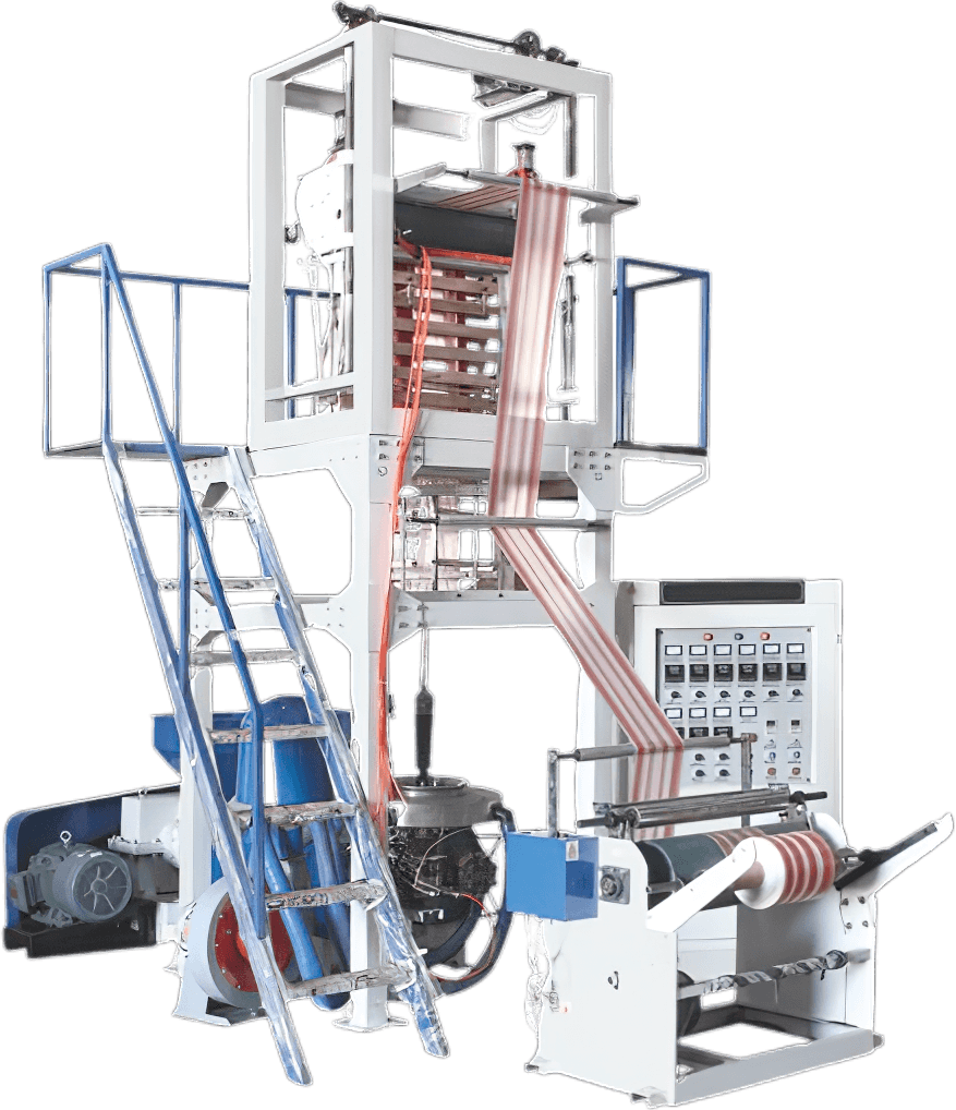Polietilen rulonli plyonka (2 rangli polosali ) ishlab chiqarish uchun ekstruder US-SJ45*2-700