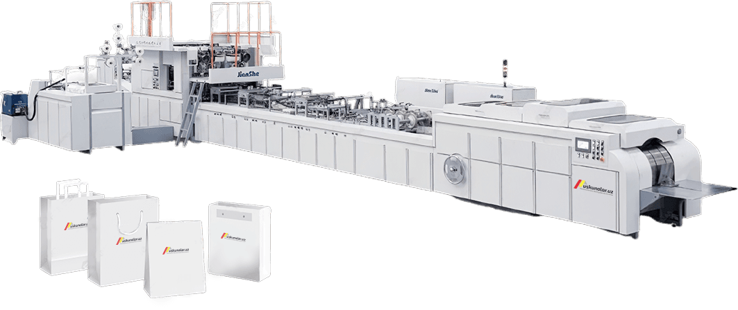 Qog'oz sumkalar (paket) ishlab chiqarish uskunasi US-ZDQFP08