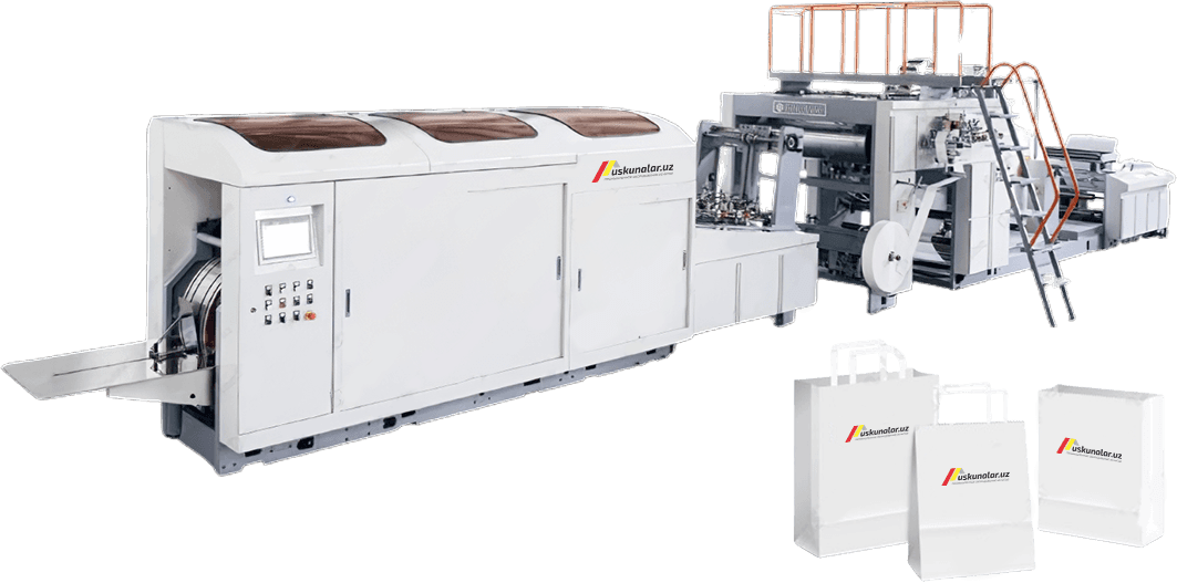 Qog'oz sumkalar (paket) ishlab chiqarish uskunasi US-ZD-QFB11