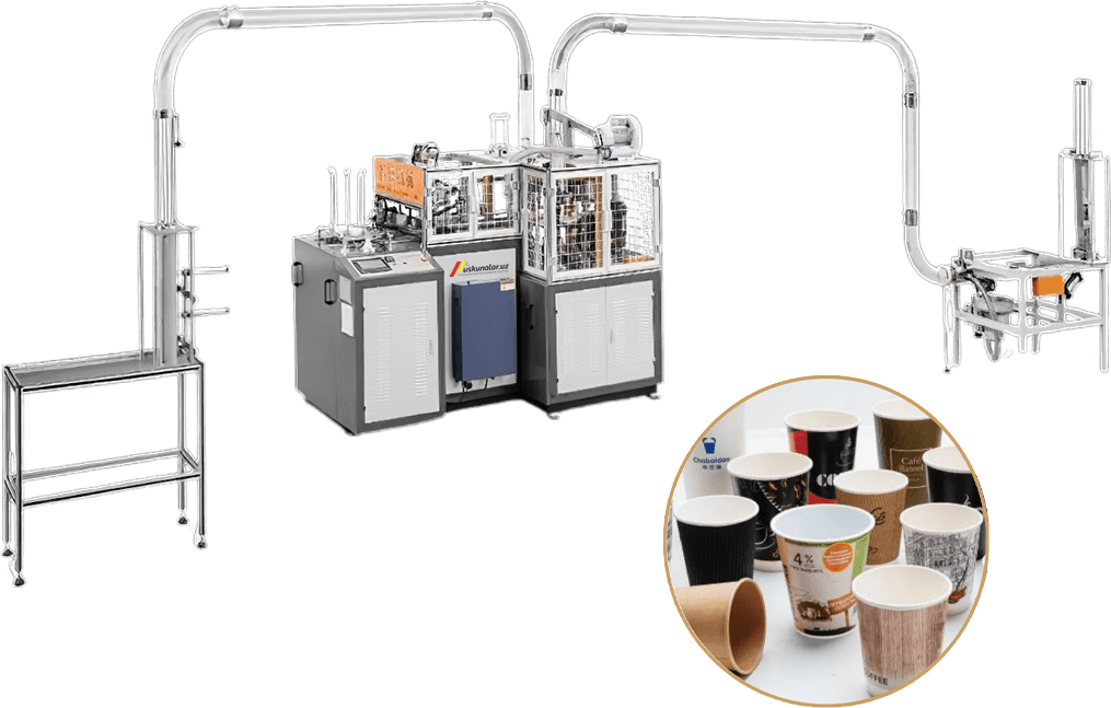 Оборудование для производства одноразовых бумажных стаканчиков US-ZKT-09H