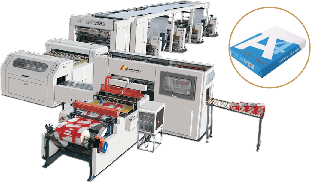 Полностью автоматическая машина для резки и упаковки бумаги формата А4 US-HQJ-1100A4