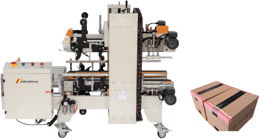 skoch yopishtirish, karton qadoqlash, kartonni skochlash, karton qadoqlash uskunasi, skoch yopishtirish uskunasi, skotch yopishtirish, karton skotchlash uskunasi