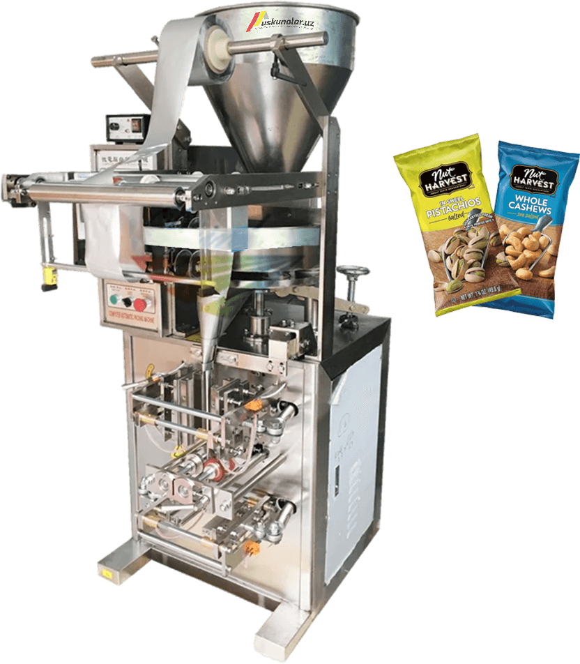 qadoqlash, vertikal qadoqlash, semechka qadoqlash, semechka paketlash, qadoqlash uskunalari, semechka qadoqlash uskunasi, pista qadoqlash uskunasi, pista qadoqlash, soda qadoqlash, granula qadoqlash, kukun qadoqlash