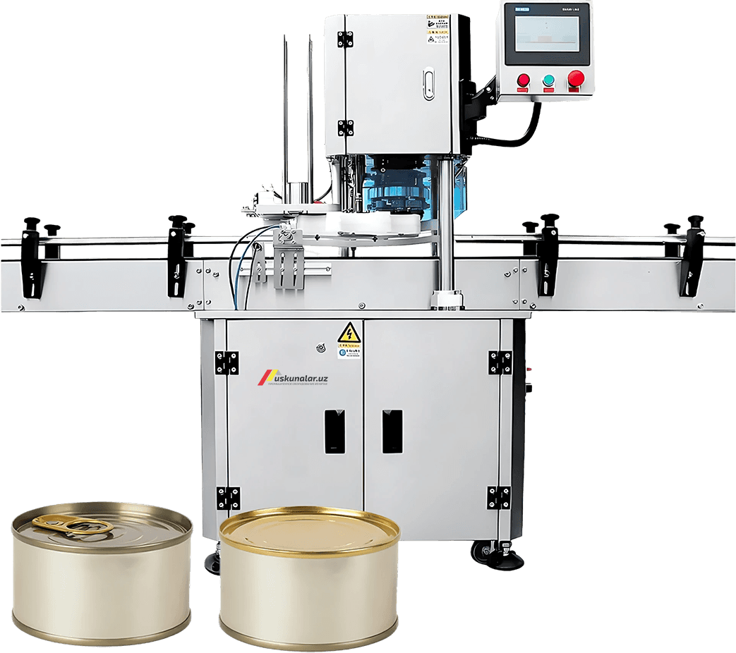 konserva yopish uskunasi, konserva qadoqlash uskunasi, qopqoqlash uskunasi, burama qopqoqli qadoqlash, burama qopqoq qo'yish uskunasi, baklashka yopish uskunasi, sirop qadoqlash uskunasi, sok yopish uskunasi