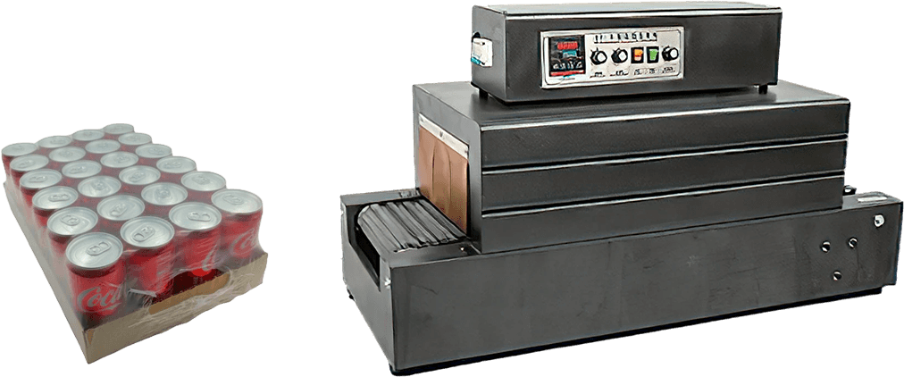 termoqadoqlash, muhrlash va kesish, POF, konveyer, sirkulyatsion termoqadoqlash, qutili choy qadoqlash, qutili kofe qadoqlash, gazli ichimlik qadoqlash, baklashka bloklash, shishani bloklash uskunasi, plyonka o'rash uskunasi, bloklash uskunasi