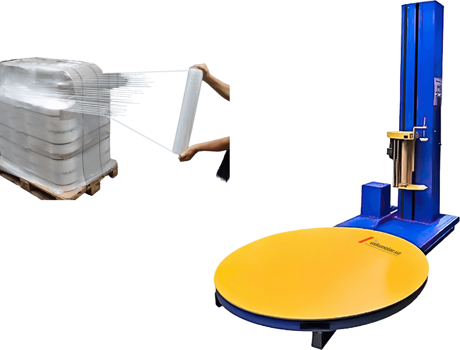 strechlash, strechlash uskunasi, strech qilish uskunasi, strech qilish uchun uskuna, strechlash uchun yordamchi uskuna, strech bilan o'rash uskunasi