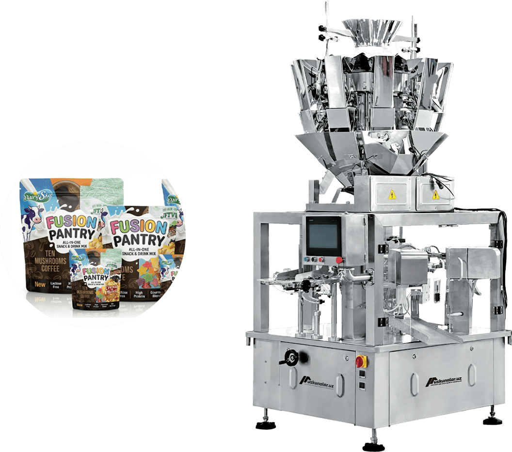 vertikal qadoqlash uskunasi, granula qadoqlash, chips qadoqlash, konfet qaqolash, shokolad qadoqlash, dori qadoqlash, yong'oq qadoqlash, chuchvara qadoqlash, qadoqlash uskunasi