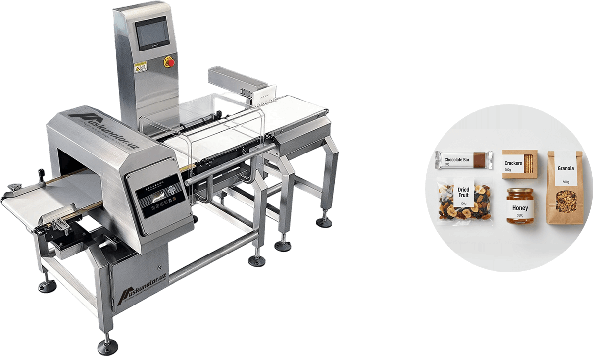 tarozi, aqlli tarozi, yuqori tezlikdagi tarozi, og'irlik tekshiruvchi tarozi, vazn o'lchash tarozisi,tez o'lchash uchun tarozi, metal detektor, metal aniqlagich, metal aniqlash uskunasi,temir detektor