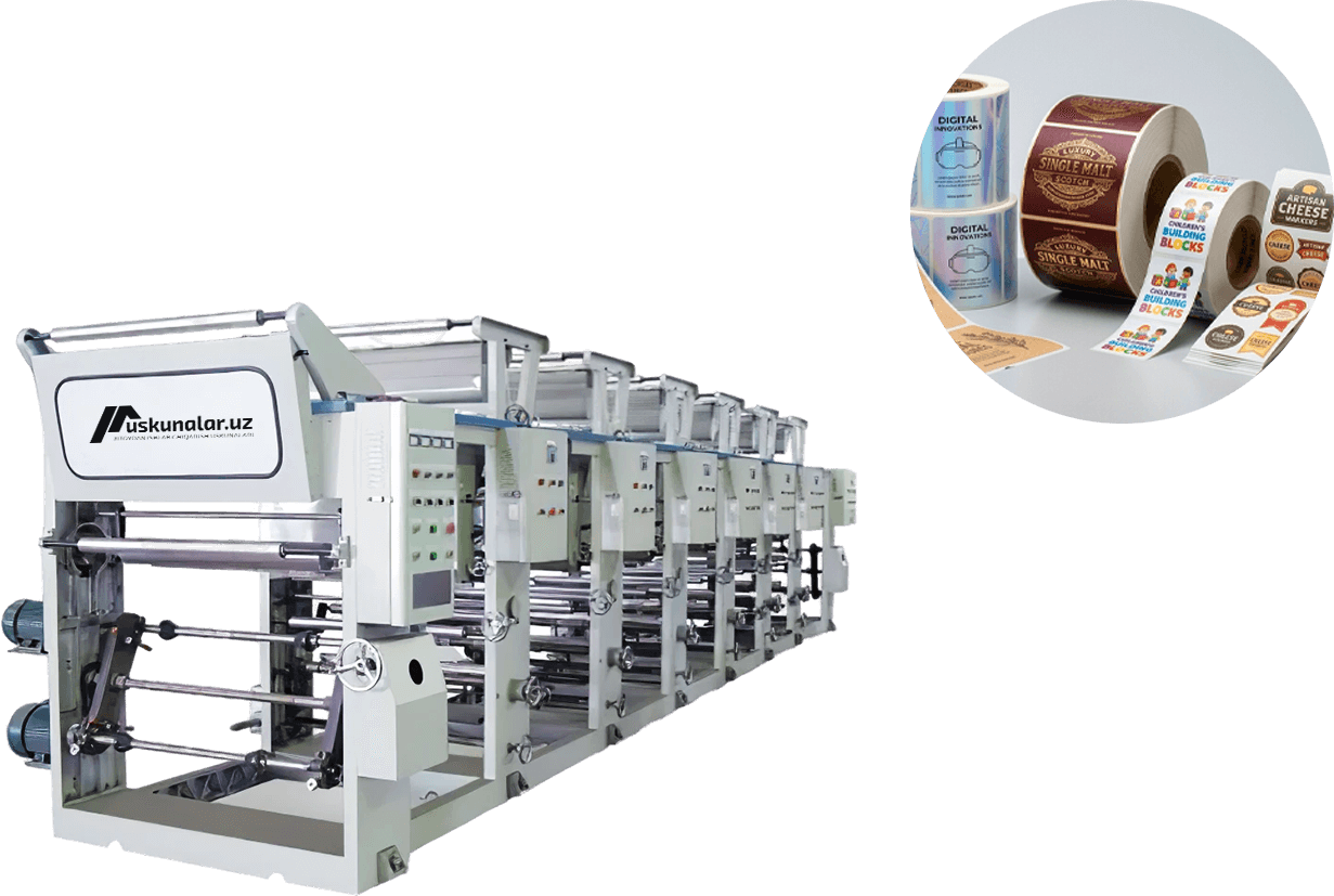 rotogravur uskunasi, rotogravur perchatlash, gravur uskunasi, qadoqlash bosmasi, yuqori sifatli bosma, qog'oz bosmasi, yorliq bosmasi, bosma texnologioyasi, pechatlash texnologiyasi