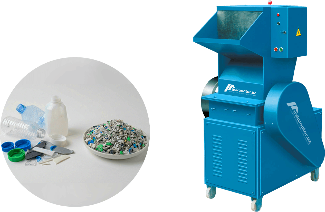 plastik drobilka, drabilka, plastik chiqindi maydalash, plastik maydalash uskunasi, plastik otxod uchun drobilka, plastiklar uchun drobilka